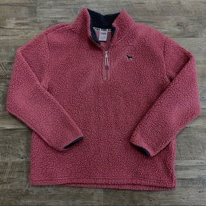 Victoria’s Secret PINK Sherpa Quarter Zip Pullover
